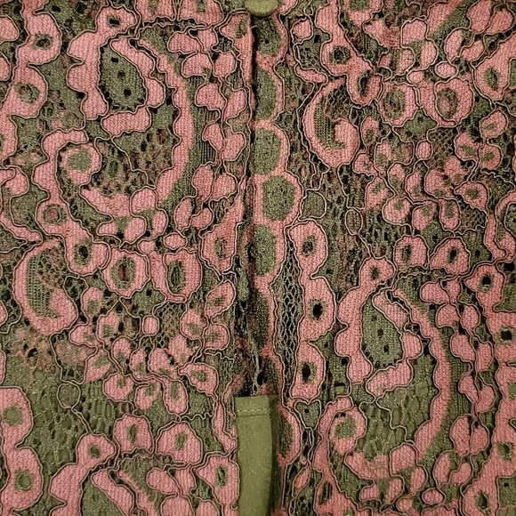 Eliza J Women Lace Burgundy Ruffle Skirt Dress 3/4 Double Ruffle Sleeve.  Size 2 - Picture 5 of 5